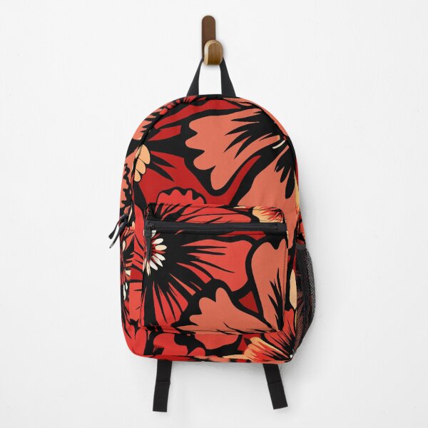 Item preview, FLORAL AND TROPICAL PATTERN 021 - Gift items and personal use / Hibiscus, Wild, Leaves, Black, Red, White, Tie-Dye, Flowers,  Pattern, Nature, Art designed and sold by LumDesignArt.