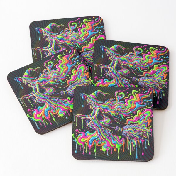 Item preview, Psychedelic Witch Drip – Neon Halloween Art designed and sold by SHHCreations.