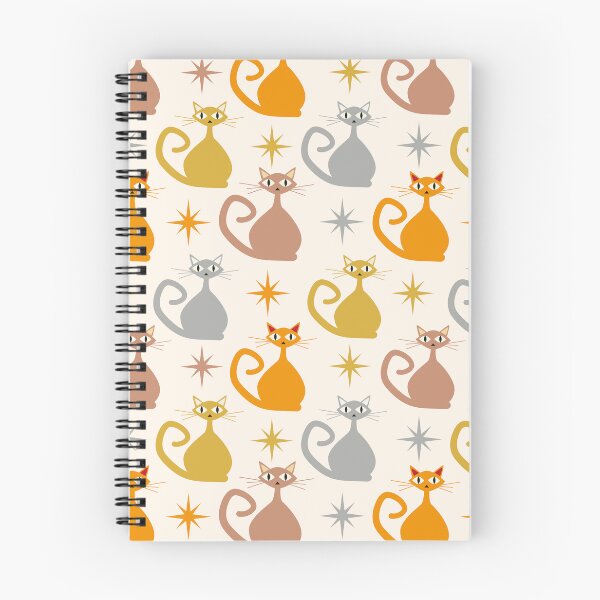 Item preview,  Mid Century Colorful Atomic Cats With Starbursts Pattern  designed and sold by Yasminepatterns .