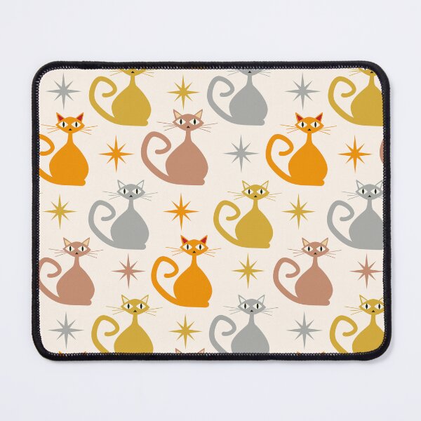 Item preview,  Mid Century Colorful Atomic Cats With Starbursts Pattern  designed and sold by Yasminepatterns .
