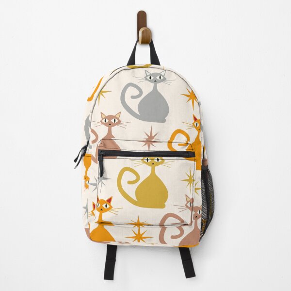 Item preview,  Mid Century Colorful Atomic Cats With Starbursts Pattern  designed and sold by Yasminepatterns .