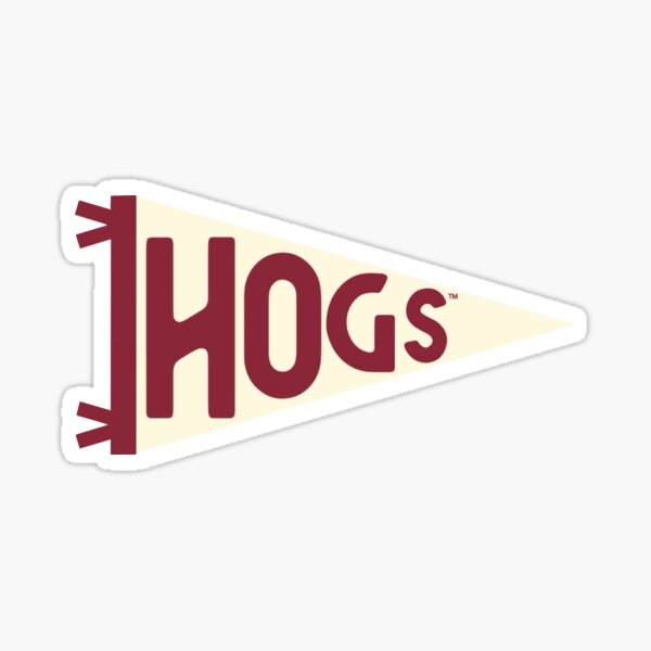 Vista previa del artículo con la obra «Banderín de los Arkansas HOGS», diseñado y vendido por Sweet Lemon.