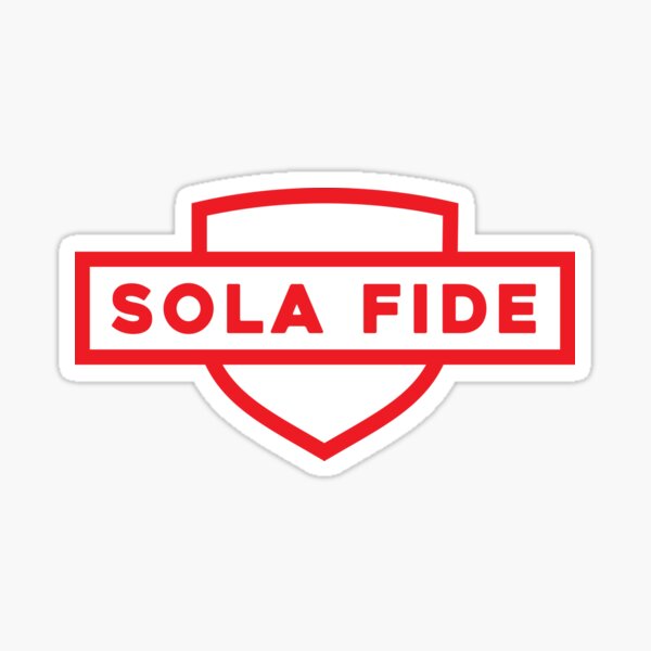 Vista previa del artículo con la obra «Sola fe», diseñado y vendido por Reformed Shirt Co..