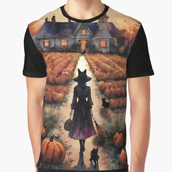 Aperçu de l'œuvre Chat sorcière à Halloween par Lyra O'Brien créée et vendue par Lyra The Lavender Witch.