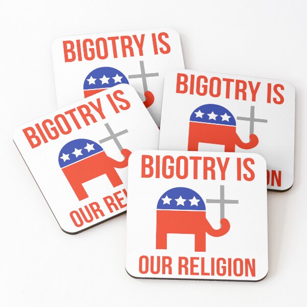 Item preview, Bigotry is our religion anti GOP design  designed and sold by Rachel the Artist .