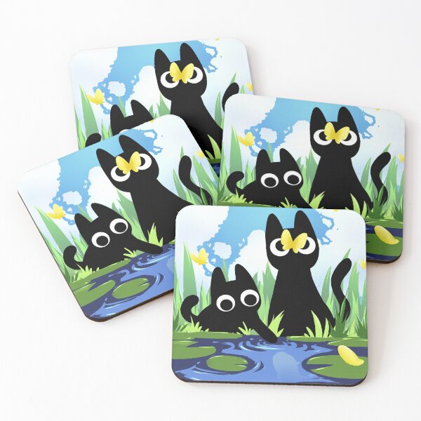 Item preview, Black Cats Exploring Outside designed and sold by KingsfoilCafe.