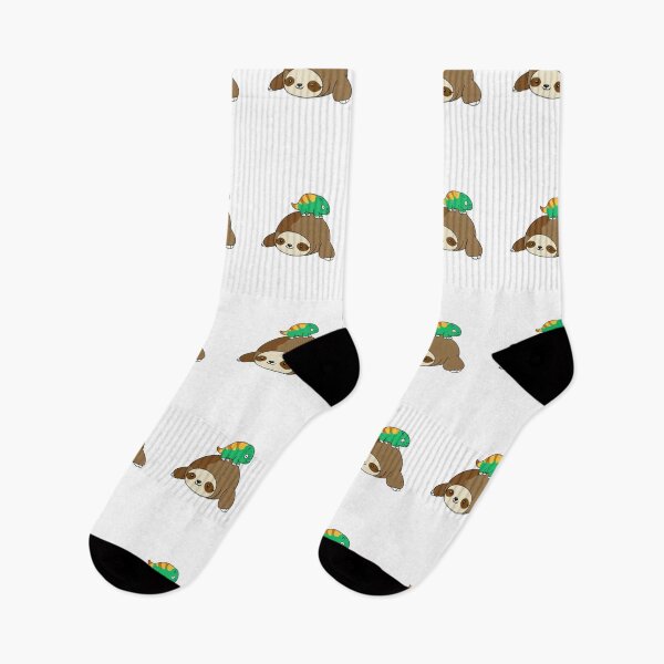 Item preview, Sloth with a green and orange striped lizard designed and sold by savecloth.