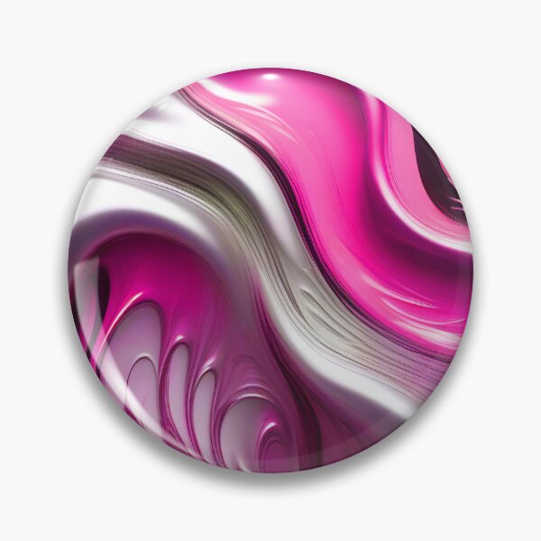 Item preview, Liquid Swirl Abstract Liquid Paint Metallic Look Pink Silver Grey designed and sold by Beachy.