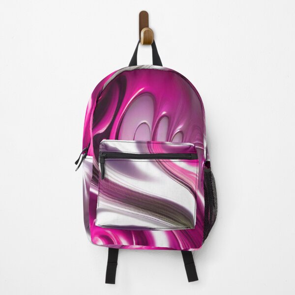 Item preview, Liquid Swirl Abstract Liquid Paint Metallic Look Pink Silver Grey designed and sold by Beachy.