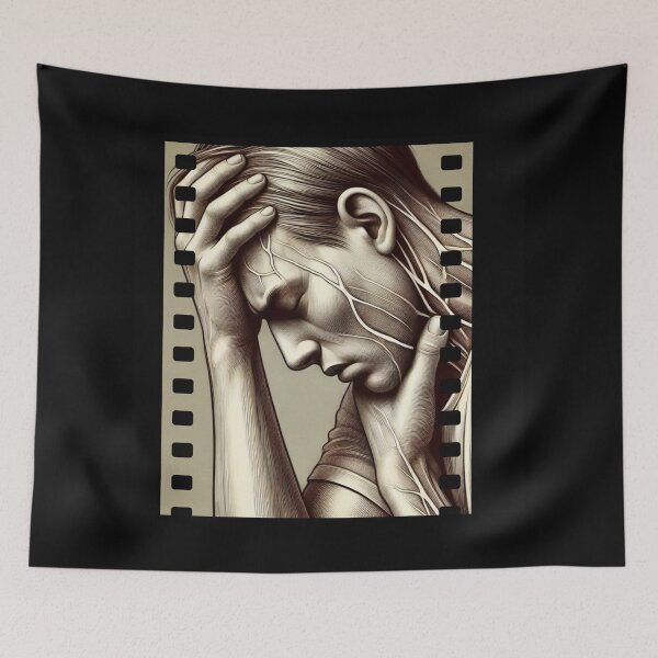 Item preview, Poisoned Addict Holding Head – Addiction Recovery Art designed and sold by Hungry-Murphy.