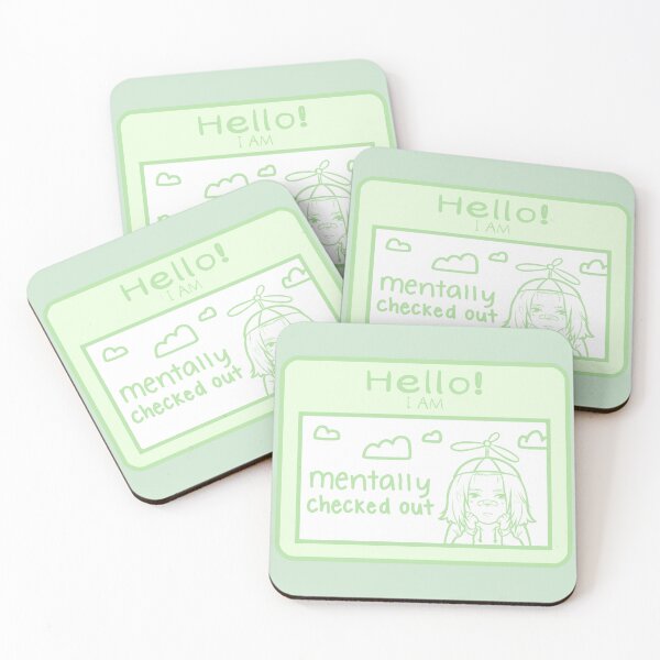 Item preview, Hello I Am Mentally Checked Out Funny Name Tag designed and sold by KingsfoilCafe.