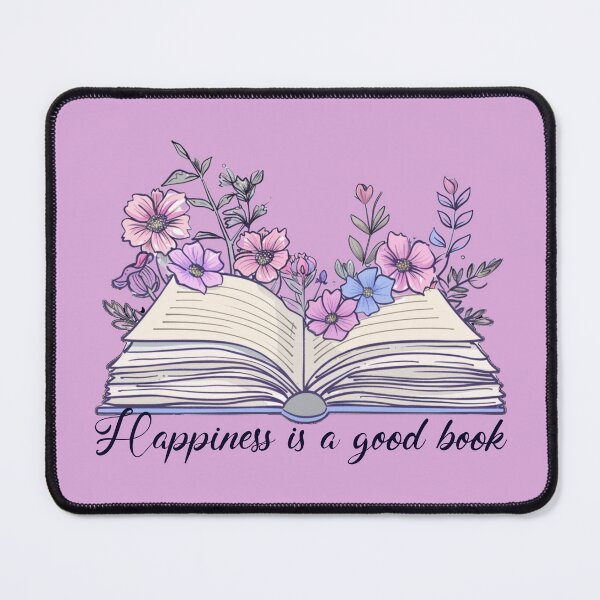 Item preview, Happiness is a Good Book designed and sold by HematiteDesign.
