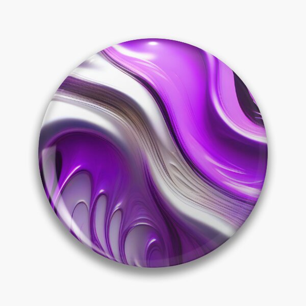 Item preview, Liquid Swirl Abstract Liquid Paint Metallic Look Purple Lilac Silver Grey designed and sold by Beachy.