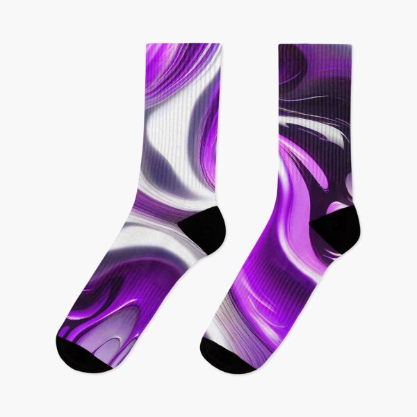 Item preview, Liquid Swirl Abstract Liquid Paint Metallic Look Purple Lilac Silver Grey designed and sold by Beachy.