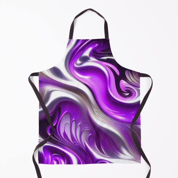 Item preview, Liquid Swirl Abstract Liquid Paint Metallic Look Purple Lilac Silver Grey designed and sold by Beachy.
