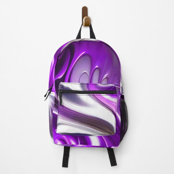 Item preview, Liquid Swirl Abstract Liquid Paint Metallic Look Purple Lilac Silver Grey designed and sold by Beachy.