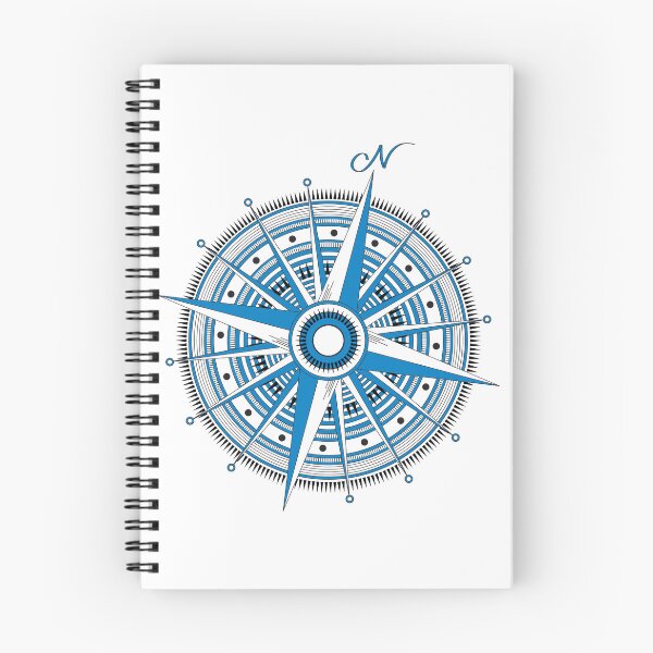 Item preview, Go North - Blue Compass Rose designed and sold by Tortoise Productions.