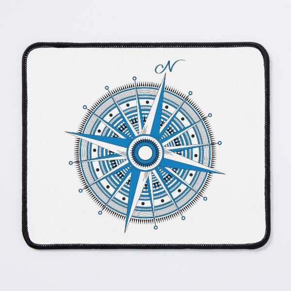 Item preview, Go North - Blue Compass Rose designed and sold by Tortoise Productions.