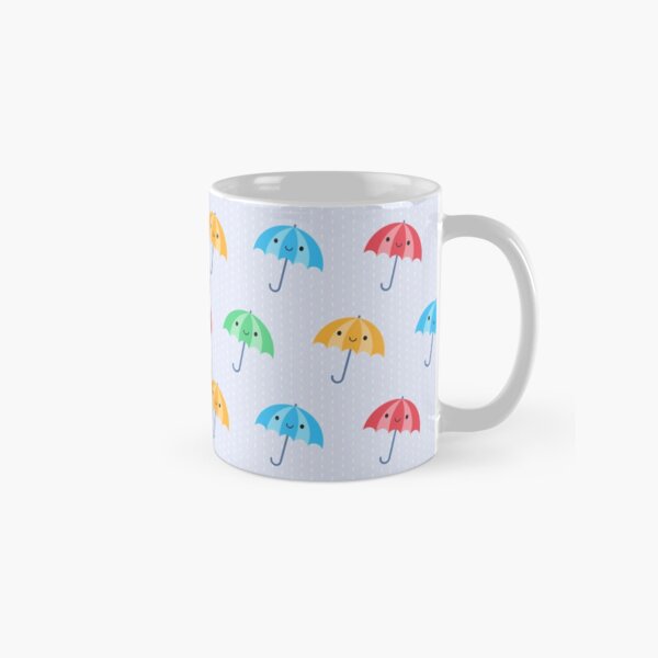 Rainy Day Kawaii Umbrellas Classic Mug