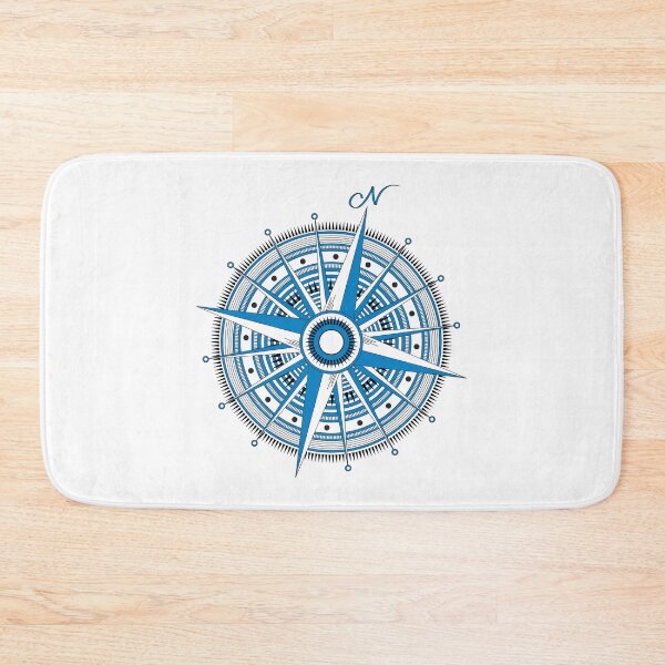 Item preview, Go North - Blue Compass Rose designed and sold by Tortoise Productions.