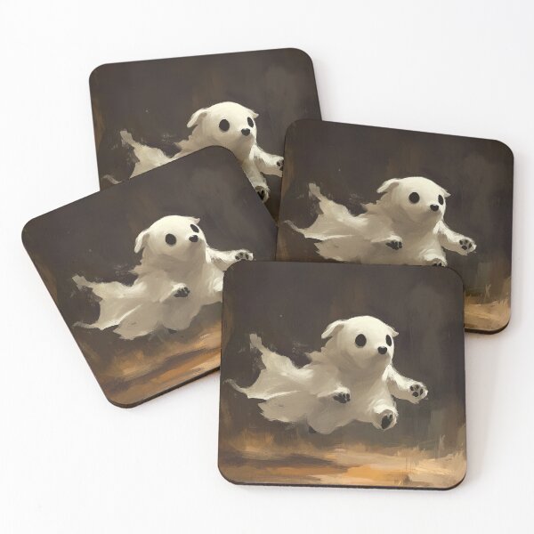 Item preview, Adorable Ghost Dog - Whimsical Halloween Art designed and sold by Studio Axis.