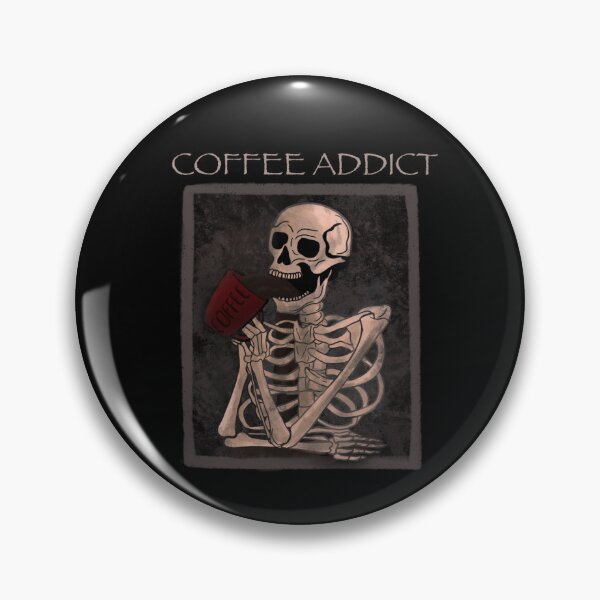 Item preview, Coffee addict skeleton  designed and sold by Mermaidssparkle.