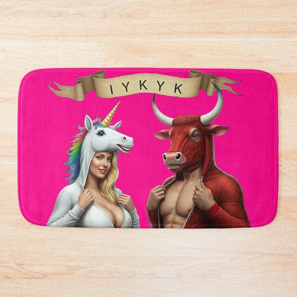 Item preview, IYKYK - Unicorn and Bull - Unique Lifestyle Design - HotPink designed and sold by JLEmporium.