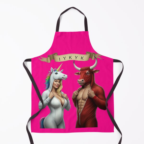 Item preview, IYKYK - Unicorn and Bull - Unique Lifestyle Design - HotPink designed and sold by JLEmporium.