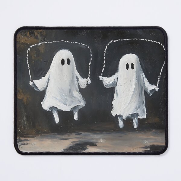 Item preview, Playful Ghosts Jumping Rope - Whimsical Supernatural Art designed and sold by Studio Axis.
