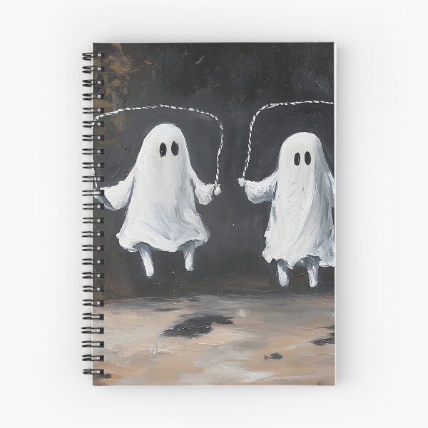Item preview, Playful Ghosts Jumping Rope - Whimsical Supernatural Art designed and sold by Studio Axis.