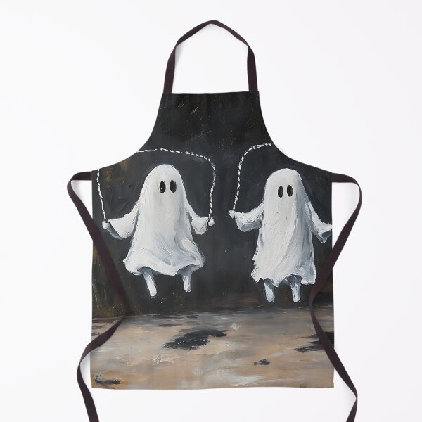 Item preview, Playful Ghosts Jumping Rope - Whimsical Supernatural Art designed and sold by Studio Axis.