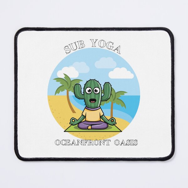 Item preview, Cute SUB YOGA design,cactus doing Yoga on the beach. designed and sold by StyleFused.