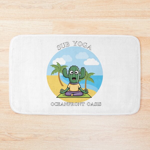 Item preview, Cute SUB YOGA design,cactus doing Yoga on the beach. designed and sold by StyleFused.