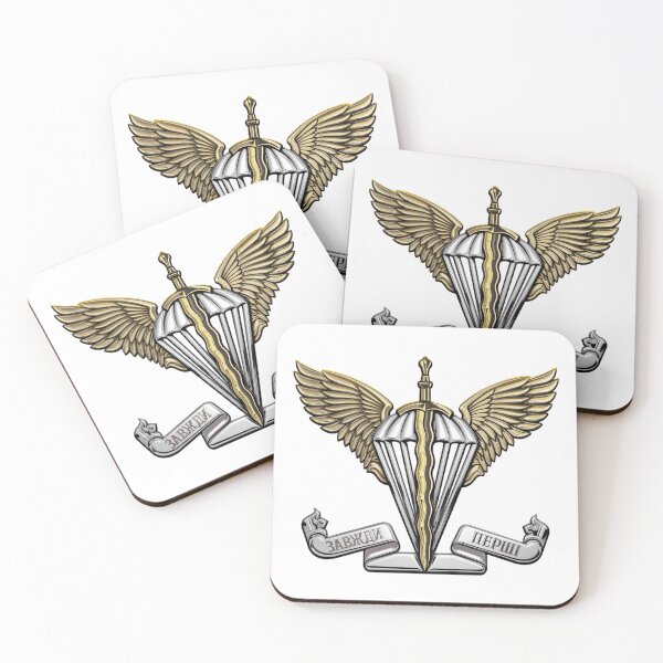 Item preview, Ukrainian Air Assault Forces - AAFU Emblem over White Leather designed and sold by Serge Averbukh Art Studio.