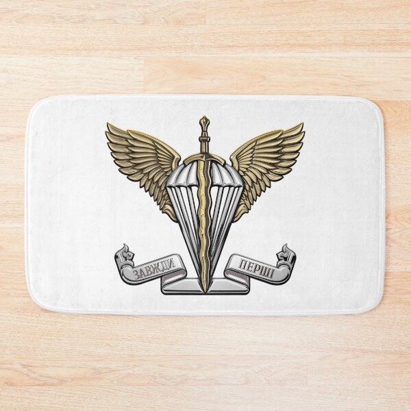 Item preview, Ukrainian Air Assault Forces - AAFU Emblem over White Leather designed and sold by Serge Averbukh Art Studio.