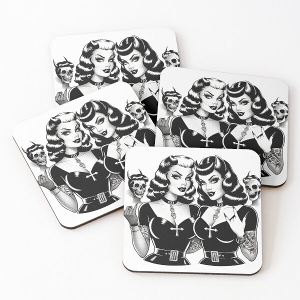 Item preview, Retro Evil Girls designed and sold by PulpVintage.