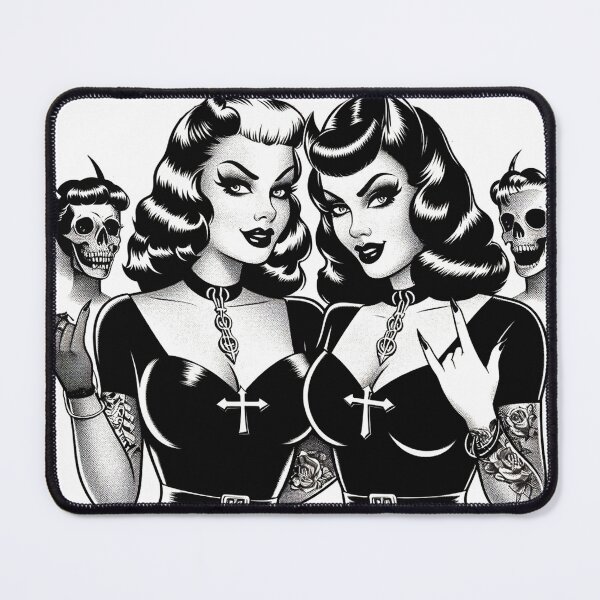 Item preview, Retro Evil Girls designed and sold by PulpVintage.