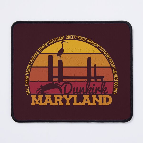 Item preview, Dunkirk Maryland Sunset Retro Local Pride Logo designed and sold by CRHPOD20.