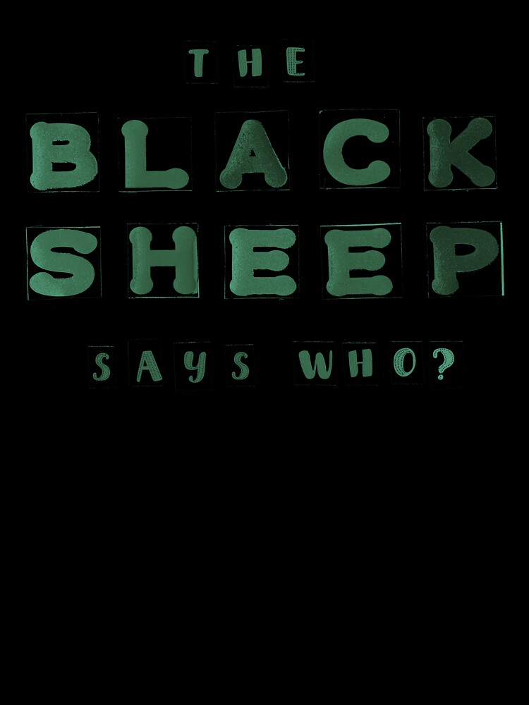 Thumbnail 7 of 7, Oversized T-Shirt, The Black Sheep Says Who? 2 Graphic T-shirt designed and sold by LindasPhotoArt.