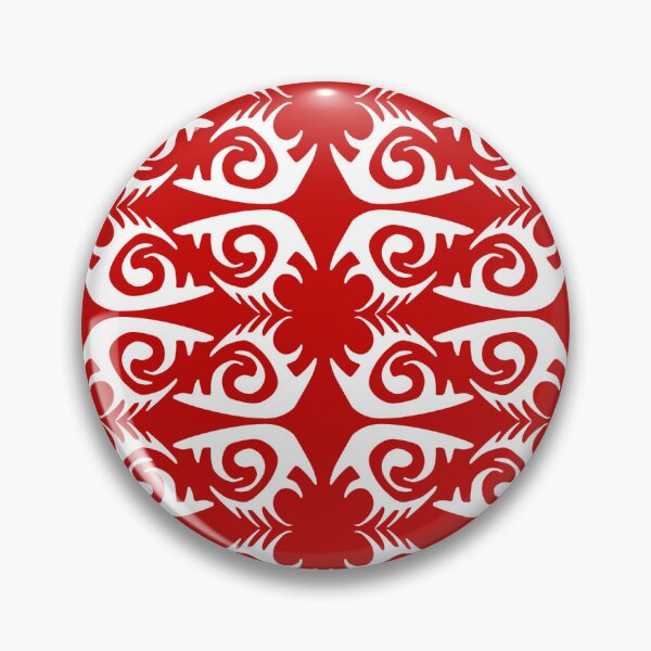 Item preview, NAUTILUS LINKS. ABSTRACT PATTERN. RED/WHITE. designed and sold by 5hertz.