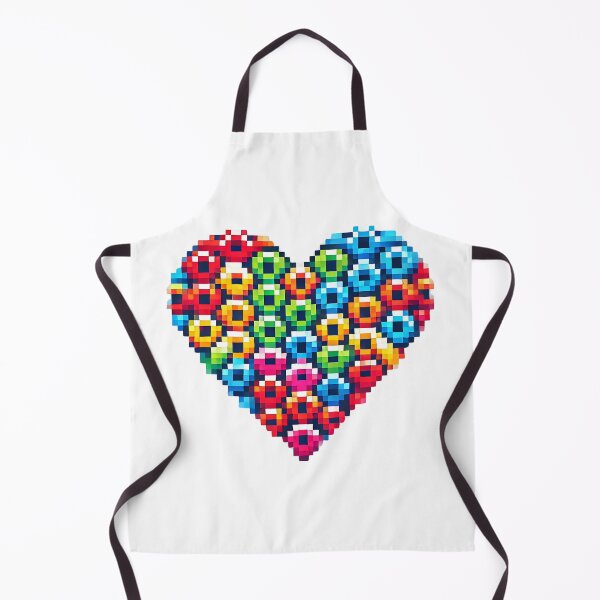 Item preview, Colorful pixel heart designed and sold by OtterDesigns.