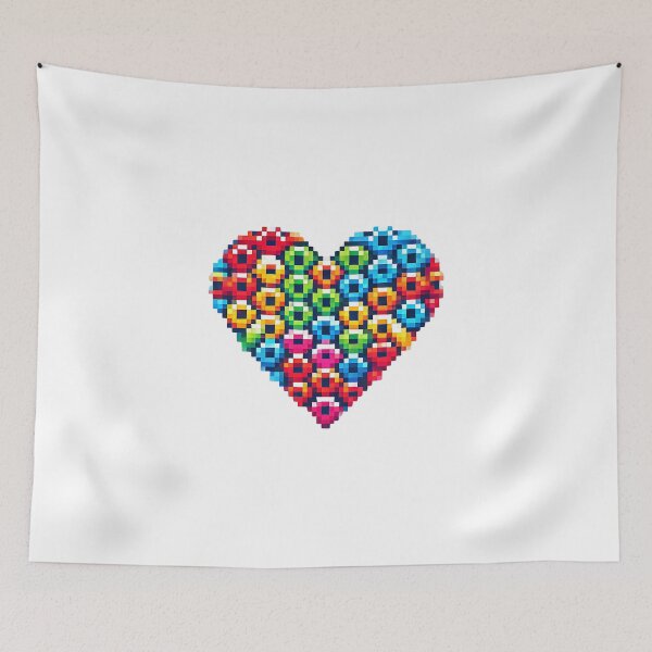Item preview, Colorful pixel heart designed and sold by OtterDesigns.