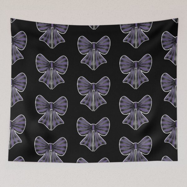 Item preview, Pastel Goth Purple Striped Bow designed and sold by MetalTea.