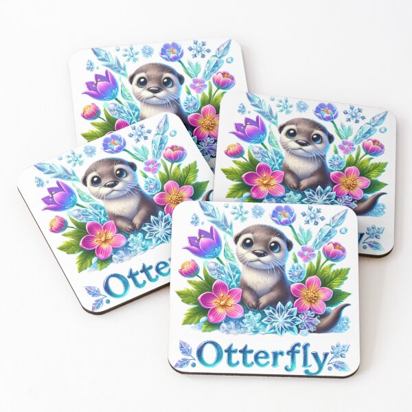 Item preview, Ice Otter with Otterfly lettering designed and sold by OtterDesigns.