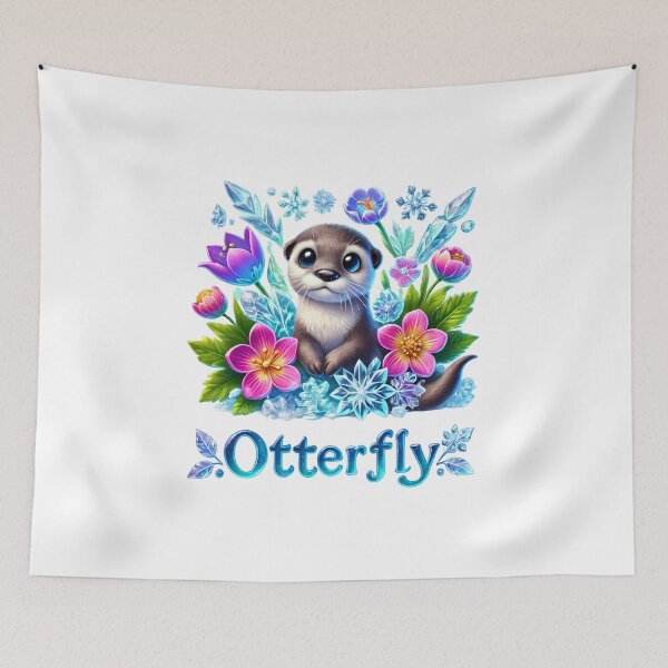 Item preview, Ice Otter with Otterfly lettering designed and sold by OtterDesigns.