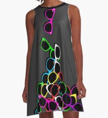 Sunglasses Falling A-Line Dress