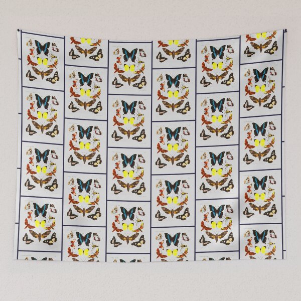 Item preview, Vintage Butterfly Illustration of Blue, Orange, Black, and Yellow butterflies designed and sold by EelandOctopus.