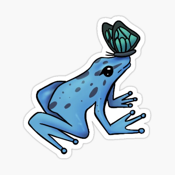 Aperçu de l'œuvre Grenouille avec papillon créée et vendue par ArtsyMoonwaves.