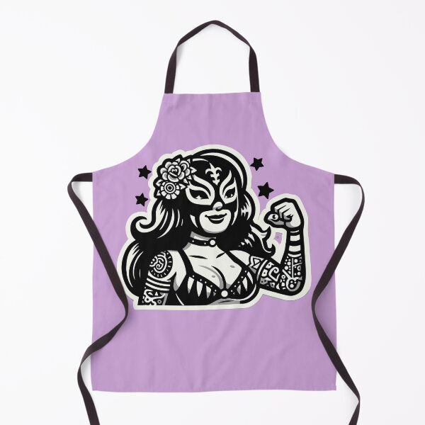 Item preview, Fierce and Fearless: A Monochromatic Pinup-Style Luchadora designed and sold by Edgar Ramirez.