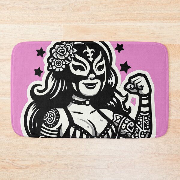 Item preview, Fierce and Fearless: A Monochromatic Pinup-Style Luchadora designed and sold by Edgar Ramirez.